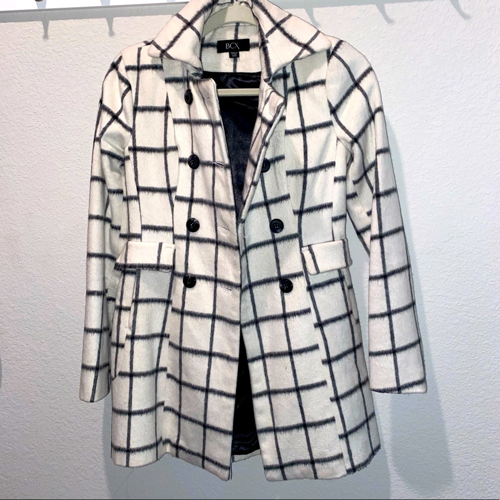 Lapel collar double breasted pea coat